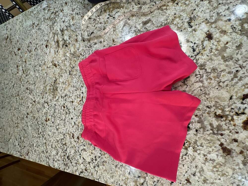 Mondetta Ribbed Active Shorts Size M Pink Drawstring Pockets - Picture 6 of 6